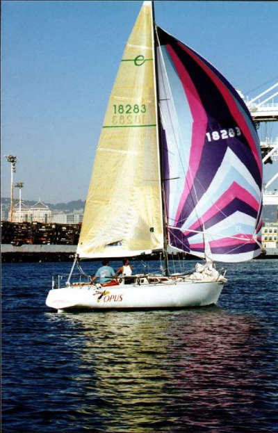 Opus going downwind