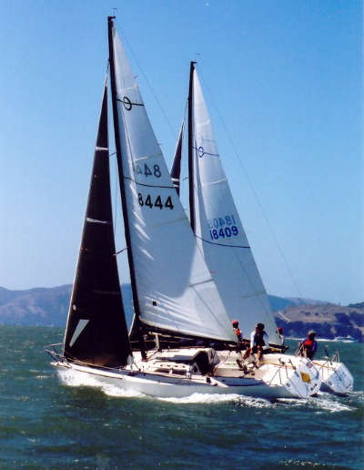 Baffett and Swamp Donkey going upwind