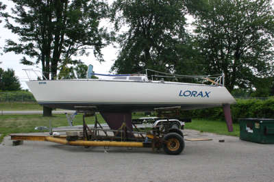 #107 Lorax after repair and Awlgrip paint job by Tim Sarns, Mt. Clemens, MI