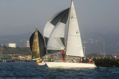 LD31--Freaks 5th at the turn about to move up to 4th in the flukey harbor winds